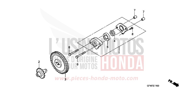 OIL PUMP for NHX 110 BLACK (NH1) from 2010